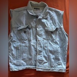 Zone Bleu Vintage Denim Vest XL